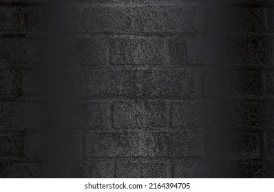 Fondo de gradiente de metal negro de lujo con una textura de pared de ladrillo angustiada. Ilustración del vector