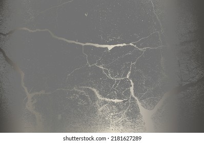 Luxuriöser, schwarzer Farbverlauf-Hintergrund mit bedrücktem, gecracktem Beton. Vektorgrafik