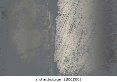 Luxury black metal gradient background with distressed cracked concrete texture. Vector illustration