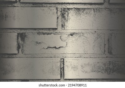 Luxury black metal gradient background with distressed brick wall texture. Vector illustration