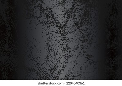 Fondo de gradiente de metal negro de lujo con textura de hormigón craqueado con angustia. Ilustración del vector