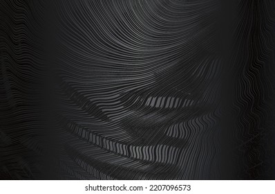 Fondo de gradiente de metal negro de lujo con tela angustiada, textura textil. Ilustración del vector