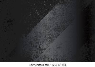 Fondo de gradiente de metal negro de lujo con textura de hormigón craqueado con angustia. Ilustración del vector