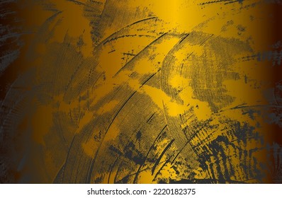 Fondo de gradiente de metal negro de lujo con textura de hormigón craqueado con angustia. Ilustración del vector
