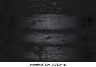 Fondo de gradiente de metal negro de lujo con una textura de parqué de madera angustiada. Ilustración del vector
