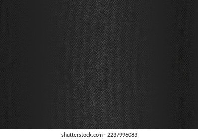 Luxury black metal gradient background with distressed fabric, textile texture. Vector illustration