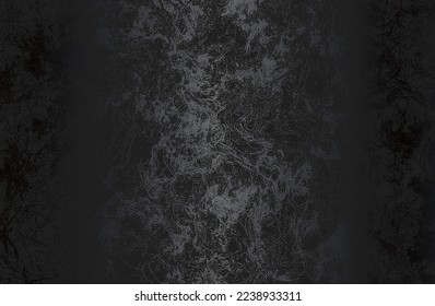 Luxury black metal gradient background with distressed cracked concrete texture. Vector illustration