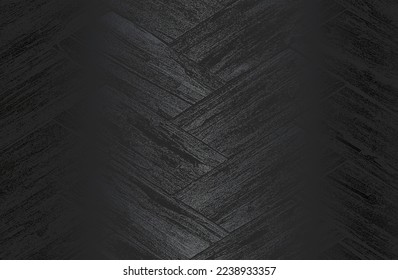 Luxuriöser, schwarzer Farbverlauf-Hintergrund mit bedrücktem Holzparkett. Vektorgrafik