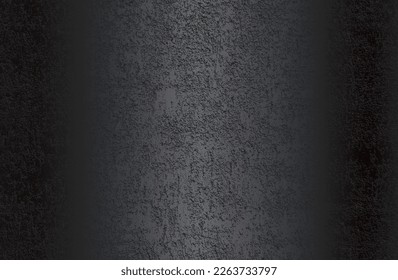 Fondo de gradiente de metal negro de lujo con textura de hormigón craqueado con angustia. Ilustración del vector