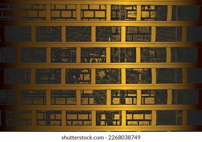 Luxury black metal gradient background with distressed brick wall texture. Vector illustration
golden
