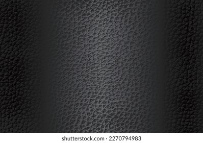 Luxury black metal gradient background with distressed natural, genuine animal skin, leather texture. Vector illustration