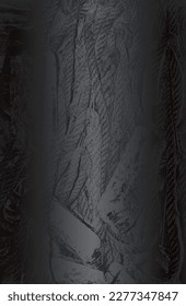 Luxury black metal gradient background with distressed ropes, fishing net, textile mesh texture. Vector illustration