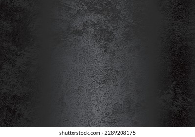 Luxury black metal gradient background with distressed cracked concrete texture. Vector illustration