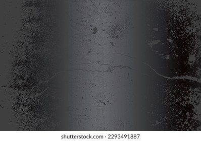 Fondo de gradiente de metal negro de lujo con textura de hormigón craqueado con angustia. Ilustración del vector
