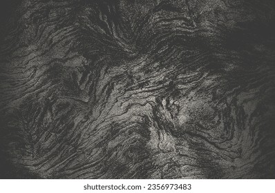 Luxury black metal gradient background with distressed natural fur texture. Vector illustration