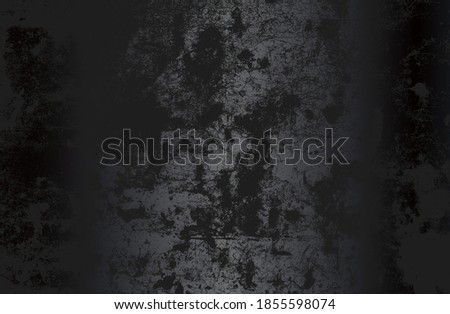 Luxury black metal gradient background with distressed metal plate texture. Vector illustration