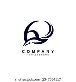 luxury black number 6 logo design with leaves, pretty swoosh feathers. monogram logo. suitable for anniversary logos, birthdays, anniversaries, ages, anniversaries, companies, businesses,boutiques,etc