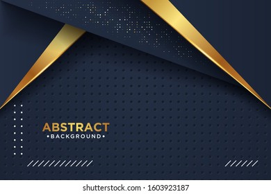 Luxury black overlap layers background with 3d style.