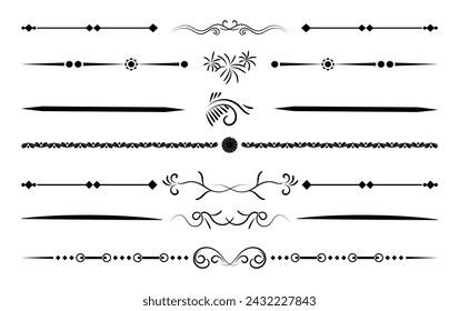 Luxury black and retro dividers