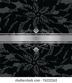 Luxury black and silver book cover