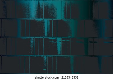 Luxury black turquoise metal gradient background with distressed mosaic, ceramic tile, paving stones texture with ornament. Vector illustration