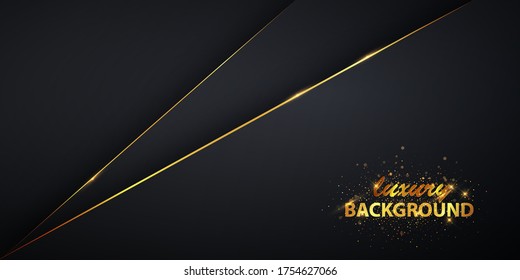 luxury Black vector background abstract lines. Design geometric black texture. Abstract 3d background with black paper layers