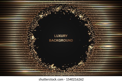 Luxury black vector background a combination with golden element decoration. Design template for use element elegant and modern cover, frame, banner, advertising, corporate, business