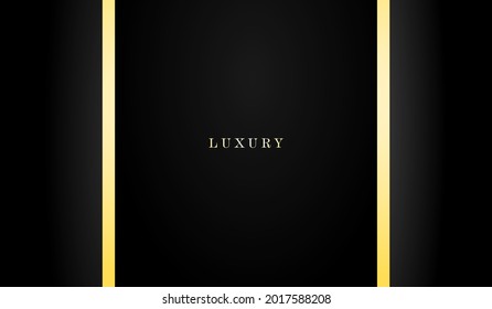 Luxury Black Vertical Center Golden Lines Background