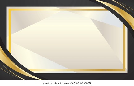 Luxury black white and gold certificate background