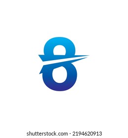 Luxury Blue 8 Logo Template Design Stock Vector (Royalty Free ...