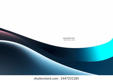 Luxury Blue Background. Abstract Blue Waves. Abstract background with wavy lines. Modern abstract background for design. Vector illustration for brochure, flyer