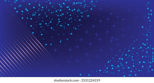 Design de fundo azul de luxo. Fundo com uma combinação de luz das estrelas. Folheto de estilo decorativo abstrato moderno, banners e folhetos. Design mínimo tradicional.