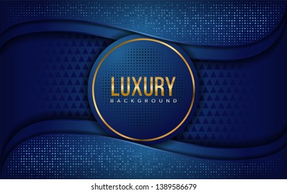 luxury blue background with overlap layer