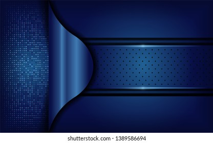 luxury blue background with overlap layer