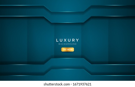 Luxury blue background with solid metal style, abstract creative background, modern landing page vector concept.