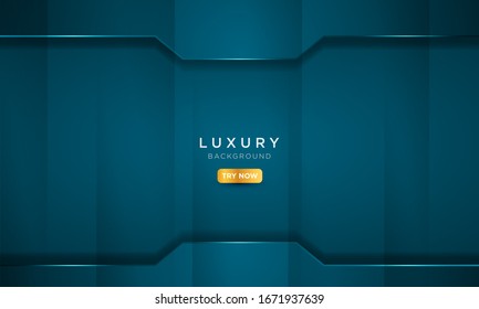 Luxuriöser blauer Hintergrund mit massivem Metallstil, abstrakter kreativer Hintergrund, modernes Landing Page Vektorillustration Konzept.