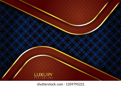 Luxury blue brown background with a combination of luminous dots in 3D style. Graphic design element. Elegant decoration. - Vector