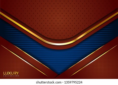 Luxury blue brown background with a combination of luminous dots in 3D style. Graphic design element. Elegant decoration. - Vector