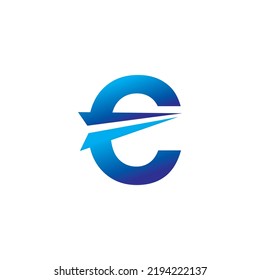
luxury blue C logo template design. letter C vector logo with cutouts and arrows. elegant C icon. suitable for business logo, product promotion, marketing, company, etc