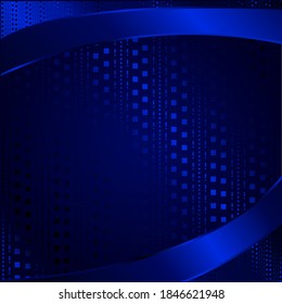 Luxury blue design with dark background. Abstract vector illustration.