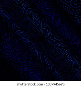 Diseño azul de lujo con un fondo oscuro. Ilustración del vector abstracto.