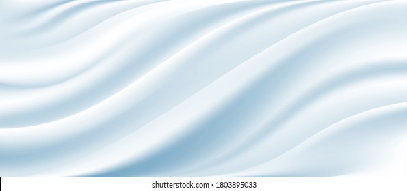 The luxury of blue fabric texture background.Closeup of rippled blue silk fabric.Abstract  pink cloth or liquid wave  vector background.Cloth soft wave. Creases of satin, silk, and cotton.