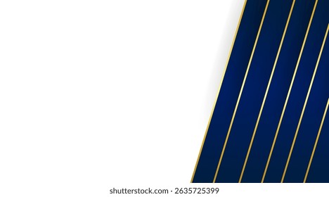 Luxury blue geometric background template with modern abstract shapes.