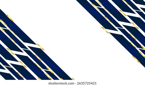 Luxury blue geometric background template with modern abstract shapes.
