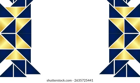 Luxuriöse blaue geometrische Hintergrundvorlage mit modernen abstrakten Formen.