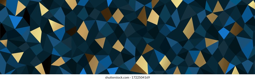 Luxury blue Geometric background vector. Abstract pattern. Polygonal wallpaper vector illustration.