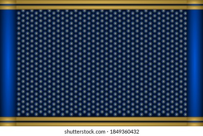 Vector de fondo azul y dorado de lujo listo para usar y editar para banner o diseño de tarjeta