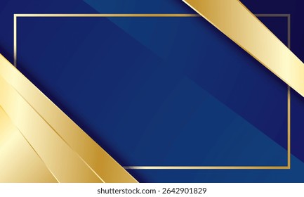Luxury blue and gold certificate background