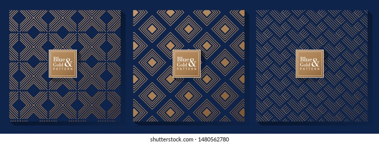 Luxury Blue and Gold Pattern