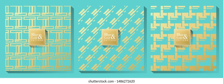 Luxury Blue and Gold Pattern